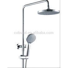 Brass bathroom shower mixer with top shower head and hand shower mixer